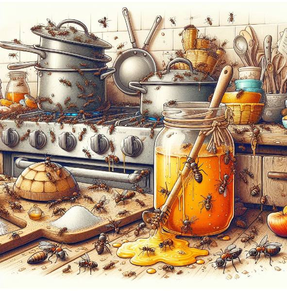plagas de hormigas en cocina